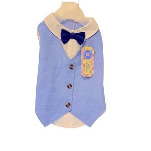 Pet Dog Kensington Kennel Club Male Bow-Tie Collar Shirt Size Small.
